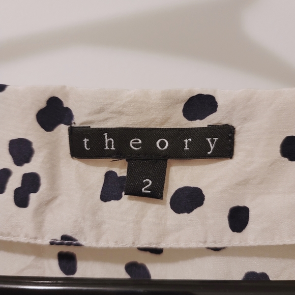 SALE Authentic 100%Silk Theory Dot Dress - Picture 5 of 8